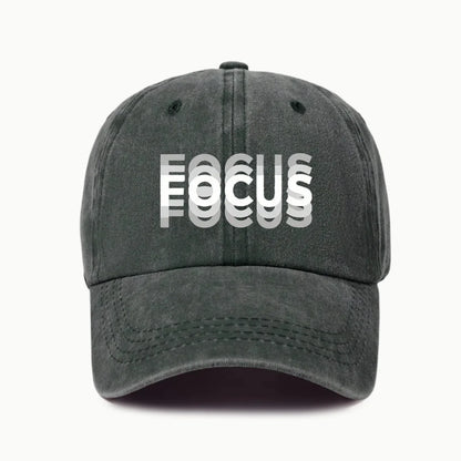 „FOCUS“ spausdinta, išplauta medvilnė, reguliuojama klasikinio stiliaus beisbolo kepurė, sportinė „duckbill“ kepurė vyrams ir moterims