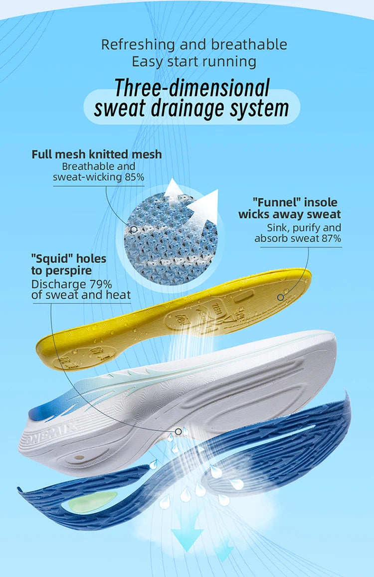 Onemix Wind Wings Pantofi de alergare respirabili pentru bărbați, maraton, sport și casual; pantofi sport pentru femei; ușori; pentru bărbați; pentru activități în aer liber; coardă de sărit