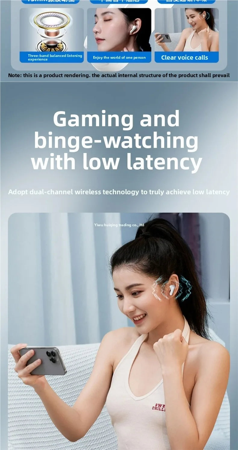 Écouteurs sans fil Remax ANC, réduction de bruit de 45 dB, 6 micros, ENC, appels HD, Cozypods JZ02, mode gaming, faible latence, 42h