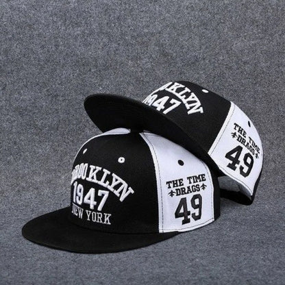 Men's Letter Embroidery Tide All-match Flat Brim Baseball Cap Ladies Summer Hip-hop Hat Outdoor Shade Adjustable Peaked Cap