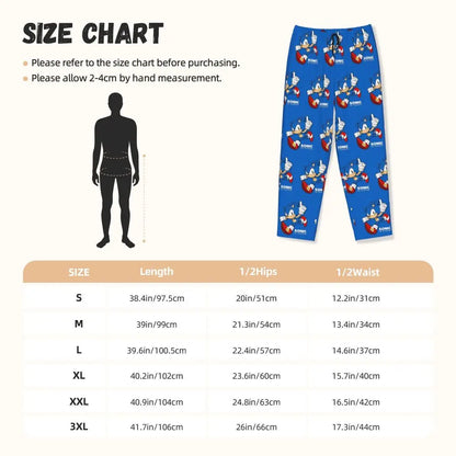 Custom Printed Womens Soniced Pajama Pants Hedgehog Game Sleepwear Sleep Lounge Bottoms with Pockets