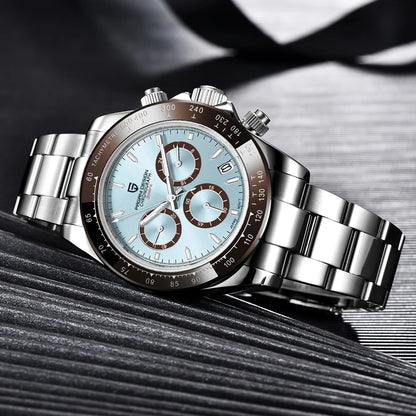 PAGANI DESIGN chronograafhorloge voor heren – Luxe quartz-polshorloge, verlicht en waterdicht.