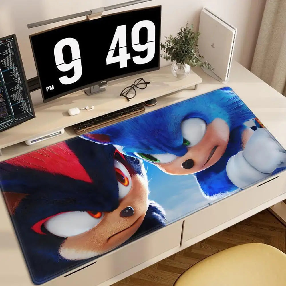Anime Sonic The Hedgehog Mouse Mat Desk Mat With Pad Gaming Accessories Prime Gaming XXL Keyboard Pad Padding Mat