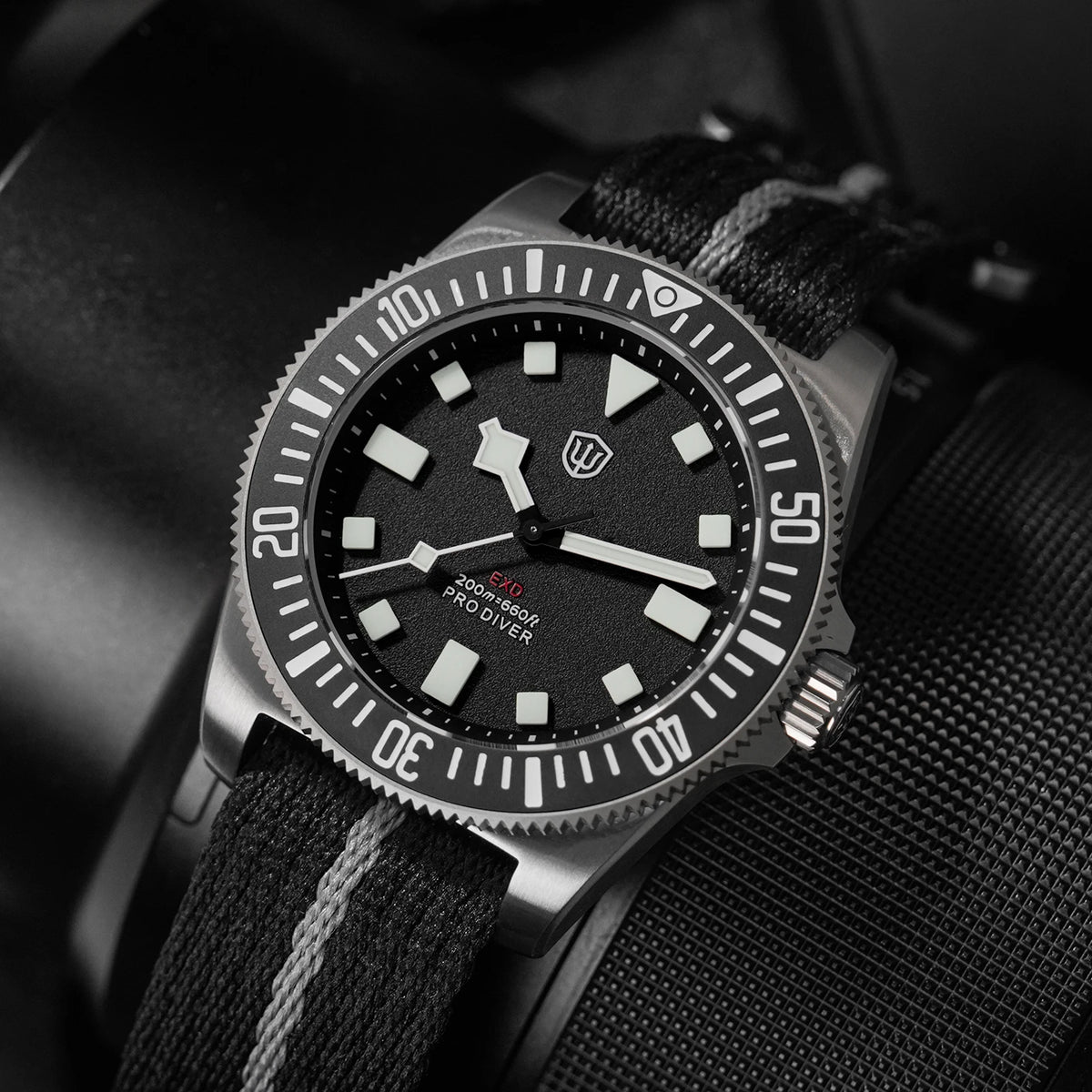 Watchdives EXD V2 40mm Titanium Watch Exchangeable X Design VH31 Sweep Second Movement Quartz Watches Luminous Waterproof 200M