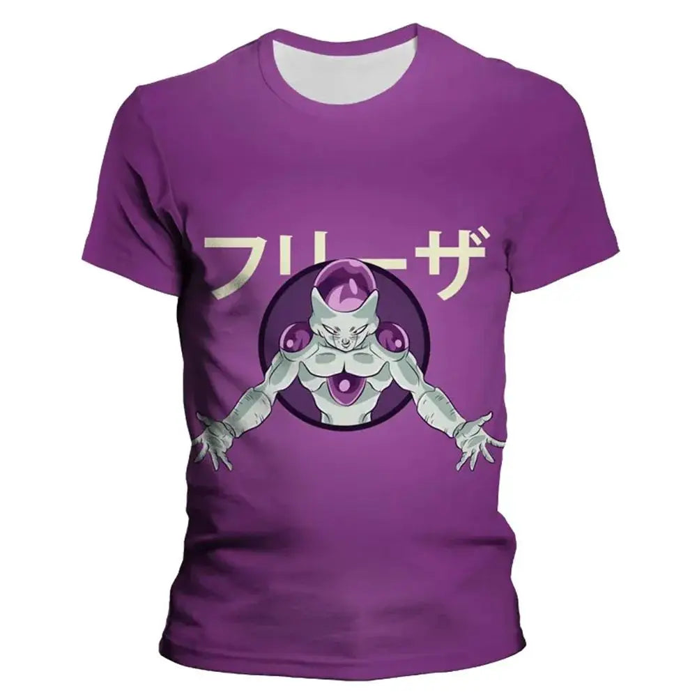 206 Dragon Ball Style Anime Men's 3D Printed T-shirt Summer Fashion Short Sleeved Women's Top New Casual Children's T-shirt