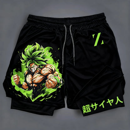 Dragon Ball Anime GOKU Peripheral Printed Double Layer Shorts 2026 Latest Spring and Summer Sports Men's Loose Breathable Pants