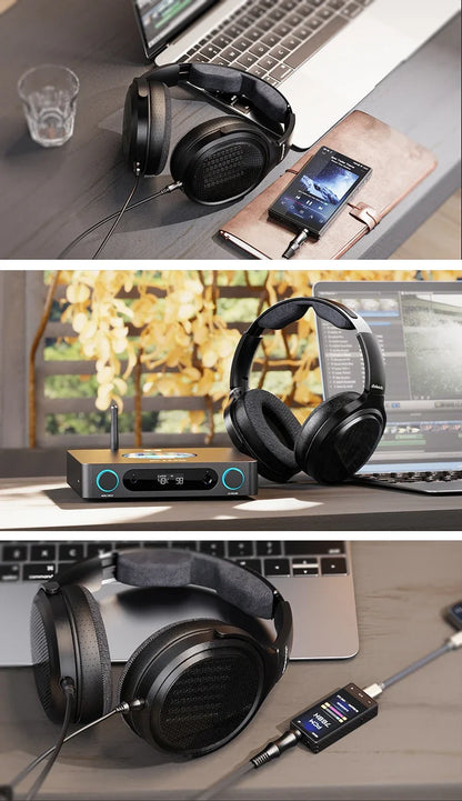 Cuffie audiophile planari magnetiche FiiO JT7 – Headset HiFi cablato over-ear con driver 95x86mm, archetto regolabile, cavo 4.4mm/3.5mm