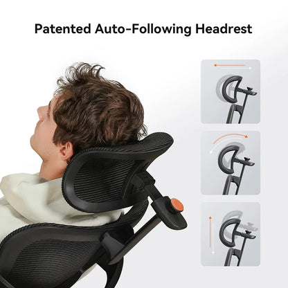 NEWTRAL MagicH-BPro Ergonomic Chair with Footrest AutoFollowing Backrest Headrest Adaptive Lower Back Support Adjustable Armrest