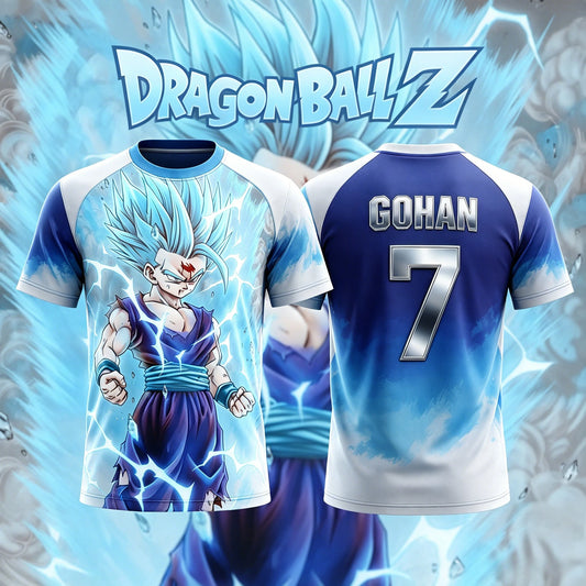 2026 New Adult Men's NO.10/7 GOHAN 3D Printed Football Jersey T-Shirt Kids Anime T-Shirt Special Kids Jersey Breathable Y2k