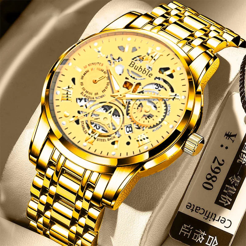 Montre pour homme UTHAI L93 : un modèle tendance, haut de gamme et polyvalent, au style « luxe accessible ». Cette montre à quartz est dotée d'un cadran ajouré avec chiffres romains et bénéficie d'une étanchéité.