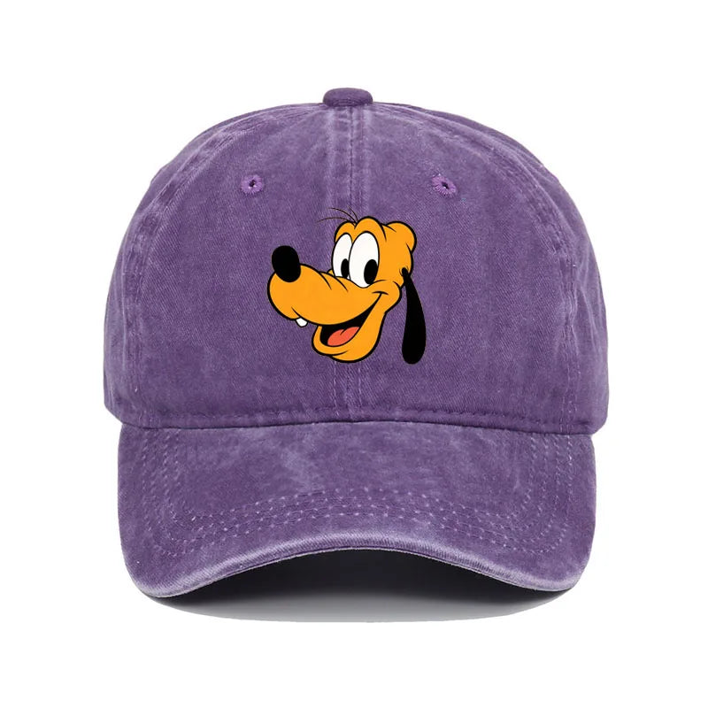 Unisex Vintage Washed Mickey Minnie Print Baseball Cap for Men Women Cartoon Trucker Hat Adjustable Snapback Casual Hip Hop Hat