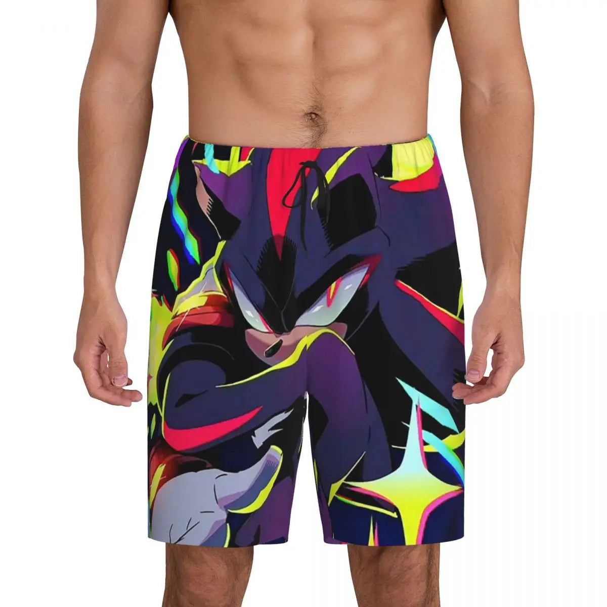 Custom Shadow The Hedgehog Sonic Poster Short Pajama Pants Men Sleepwear Sleep Lounge Bottom Shorts Sleeping Pants