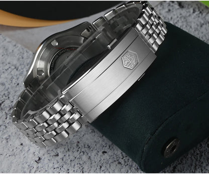 San Martin 39mm Miyota 9132 Power Reserve Display Men's Luxury Sport Watch Automatic Mechanical Waterproof Original Design SN0144