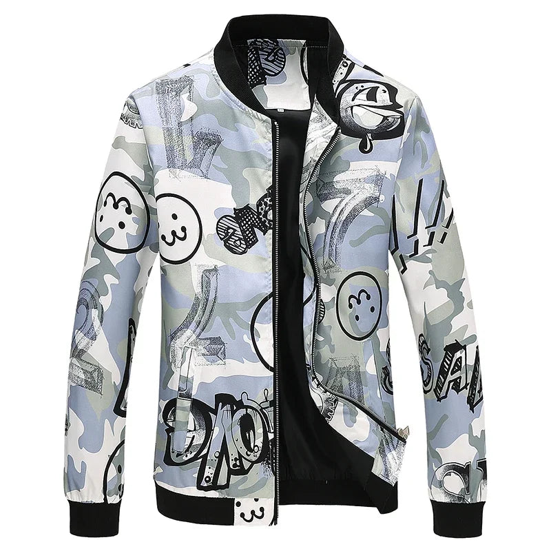 Spring new men's handsome colorful men's jacket, fashion casual youth Slim sports jacket, Asian size M-6XL
