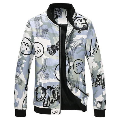 Spring new men's handsome colorful men's jacket, fashion casual youth Slim sports jacket, Asian size M-6XL