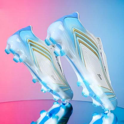 Chaussures de football à crampons longs FG pour hommes, modèle bas, antidérapantes, ultra-légères, pour entraînement et matchs sur gazon naturel en extérieur