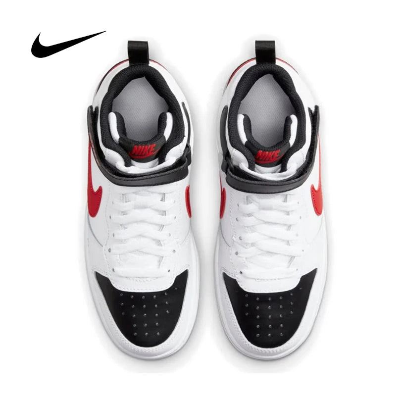 Nike Unisex Youth Court Borough Mid 2 Velcro Strap High-Top Outdoor Casual Sneakers CD7782-110