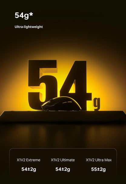 Rato Gaming Sem Fios ATK X1 V2 Ultimate 2.0 Paw3950 Utrla 54g Leve 750ips 0.163ms Baixa Latência 650ips — Novo Acessório para Oferta
