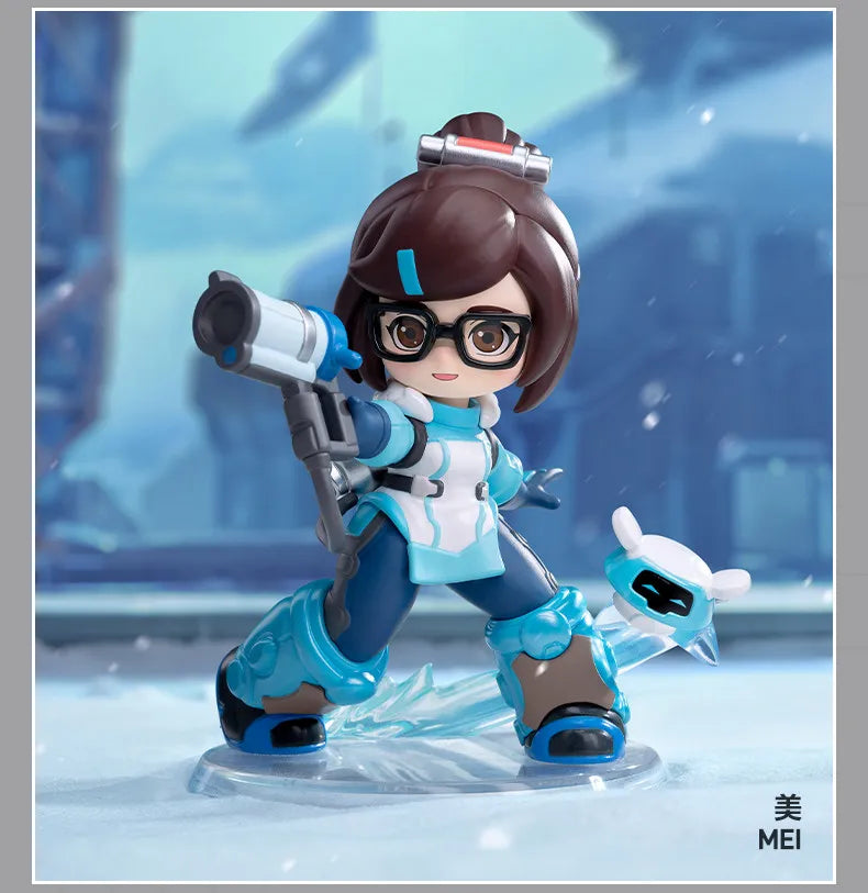 POP MART Overwatch Play of the Game Series Original-Blind-Box Überraschungs-Mystery-Box Niedliche Anime-Actionfiguren Ornamente Figuren