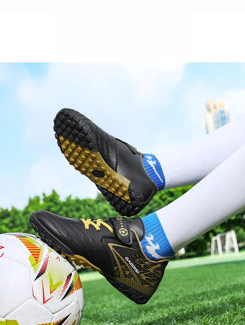 Nouveaux enfants bottes de Football sport société terrain garçon chaussures de Football Futsal rapide intérieur Sneaker Original cheville crampons botte de Football