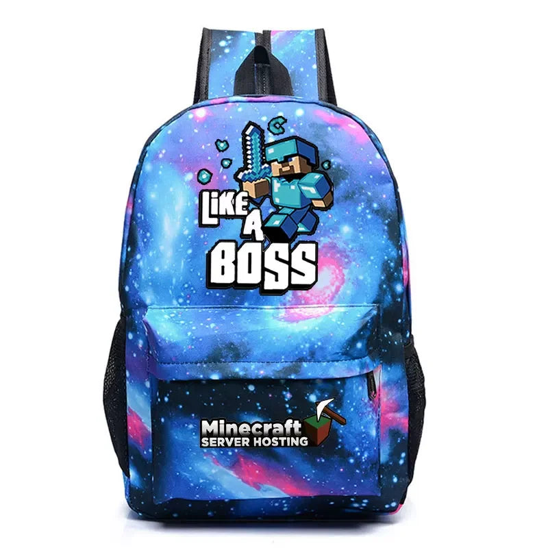 Minecraft Enderman Creeper Graphic Printed Backpack Large Capacity Lightweight Fashion Casual For Daily Travel Outdoor Leisure