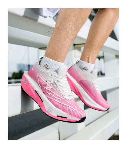 Sapatilhas de Homem em Mesh Confortáveis 2025, Ténis de Corrida com Placa de Carbono 3.0, Amortecimento, Desporto, Treino, Jogging e Corrida Especializada