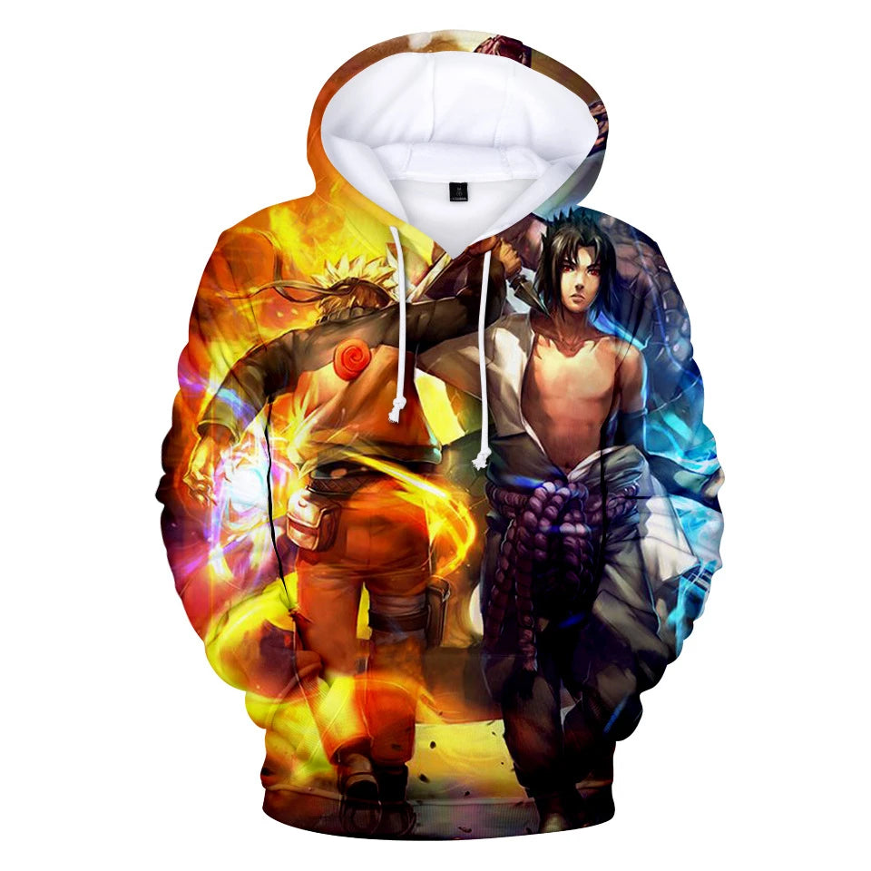 New Naruto Hoodies Character Suit 3D Digital Color Printed Hoodie Sports and Leisure Pullover Hooded Sweatshirt for Men Women