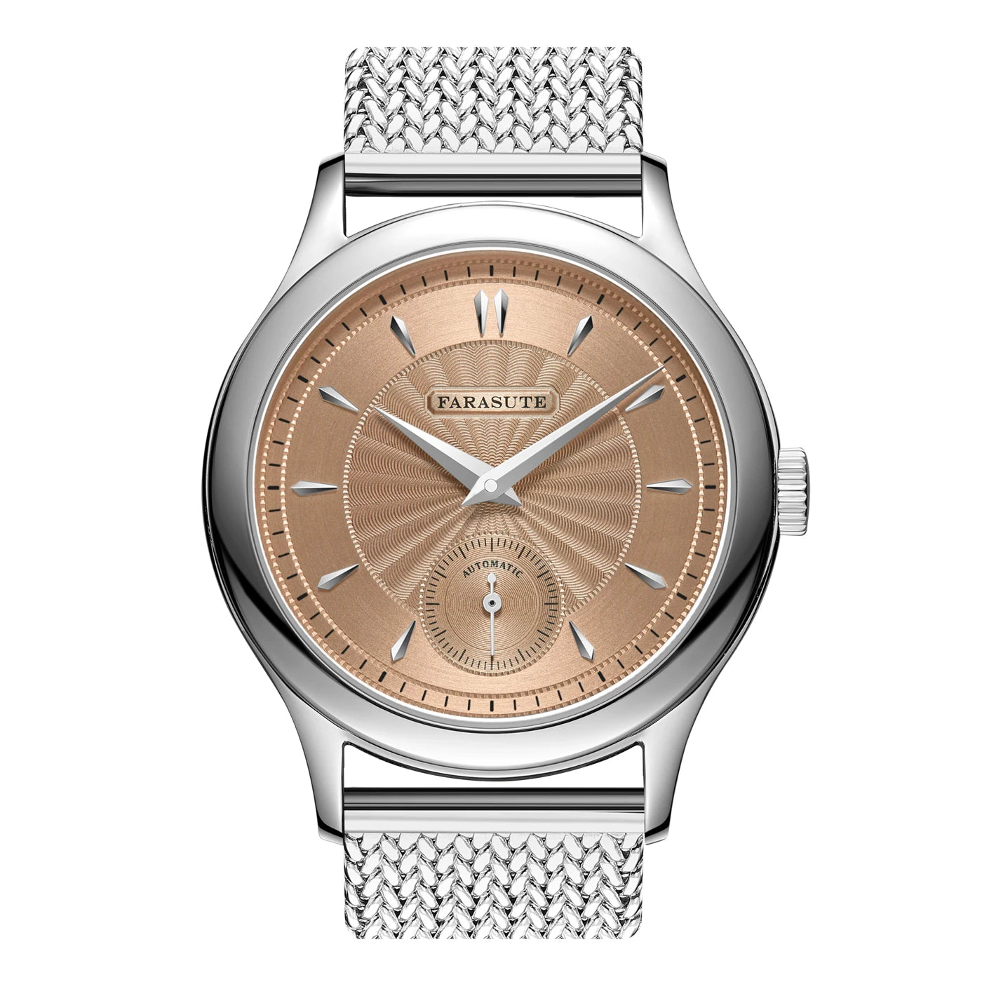 FARASUTE Retro Hangzhou Customized Movement Automatic Mechanical Watch Men Sapphire Stainless Steel Small Second Hand Wristwatch