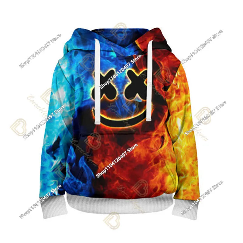 Bluza z kapturem Fortnite z nadrukiem dla dzieci 2-14Y, bluzy dla chłopców i dziewczynek, modna kurtka Harajuku, odzież dziecięca, gry, kostium cosplay
