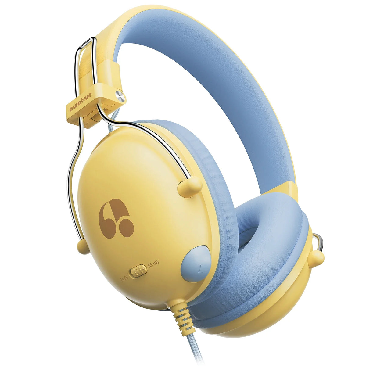 Casque Enfant Awatrue HK05, Limiteur de Volume 74/85dB, Prise 3.5mm, Bleu et Rouge, Son Stéréo, Compatible iPad/Tablette/Kindle/YOTO Player, Voyage en Avion pour Garçons et Filles