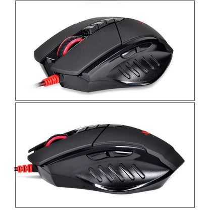 Rato com fios Bloody V7M RGB, leve, design ergonómico, 4000 dpi, para PC, escritório, e-sports e gaming, com programação de macros para CF, LOL e CS