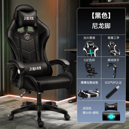 Silla gaming cómoda y ergonómica para uso prolongado, reclinable, con masaje y base giratoria