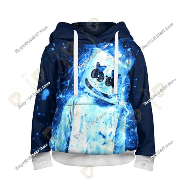 Bluza z kapturem Fortnite z nadrukiem dla dzieci 2-14Y, bluzy dla chłopców i dziewczynek, modna kurtka Harajuku, odzież dziecięca, gry, kostium cosplay