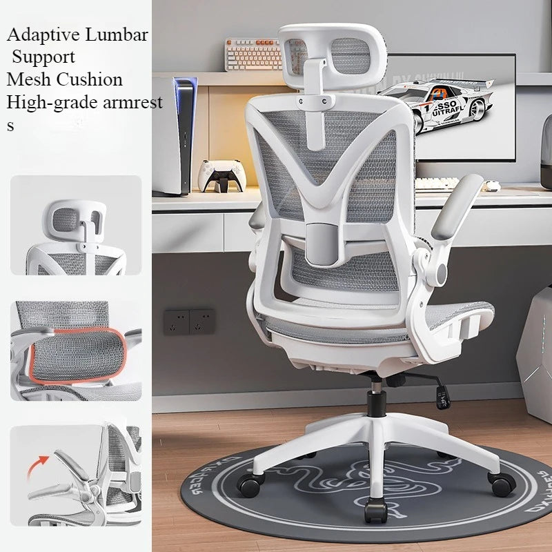 Ergonomic Gaming Chair 3D Lumbar Support Racing Swivel Adjustable Breathable Mesh High Density Sponge Seat Silla De Escritorio