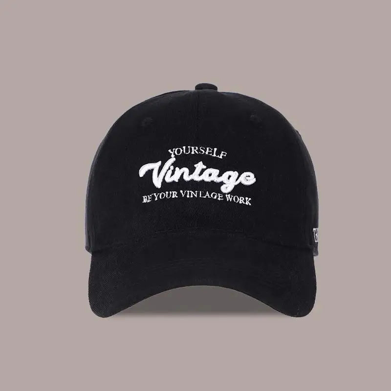 Baseball Caps Women Embroidered Letter Snapback Hats For Women Men Vintage Wide Brim Deep Top Sunscreen Sunshade Bone Cap