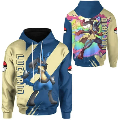 New Pokémon Pikachu Children Printed Top cosplay Hooded Fashion Trendy Casual Long-sleeved Pullover Sweatshirt Birthday Gift