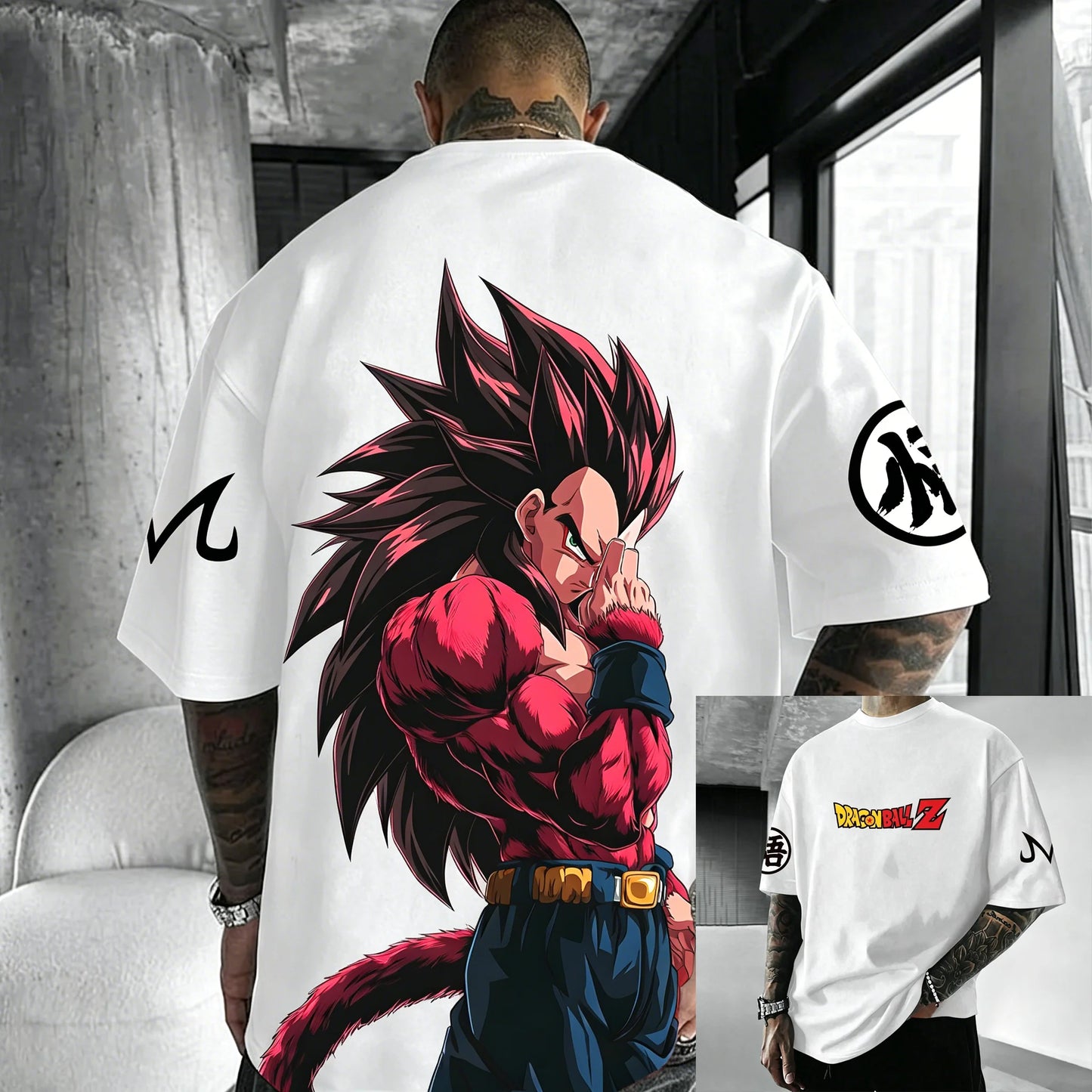 Dragon Ball Z Print Short Sleeve Cotton T-Shirt Son Goku Vegeta Men Women Clothes Harajuku Y2k Tee Vintage Summer Streetwear