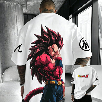 Dragon Ball Z Print Short Sleeve Cotton T-Shirt Son Goku Vegeta Men Women Clothes Harajuku Y2k Tee Vintage Summer Streetwear