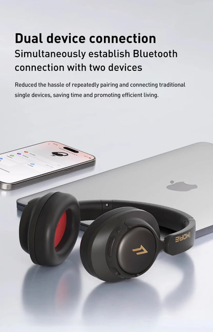 Auriculares inalámbricos Bluetooth con cancelación de ruido 1MORE SonoFlow S, ANC de 42dB, audio Hi-Res, autonomía de 90H, diseño supraaural
