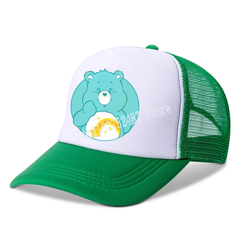 Casquette de baseball Anime Care Bears pour filles et femmes - Nouvelle casquette de sport d'extérieur, chapeau de soleil d'été en maille respirante, bonnet de soleil pour enfants et adultes - Cadeau