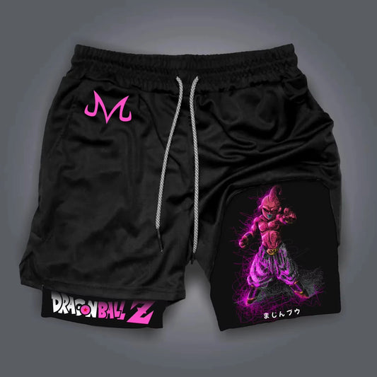 Dragon Ball GOKU Printed Double Layer Shorts Bandai Loose Men's and Women's Summer Sweating Breathable Sports Shorts