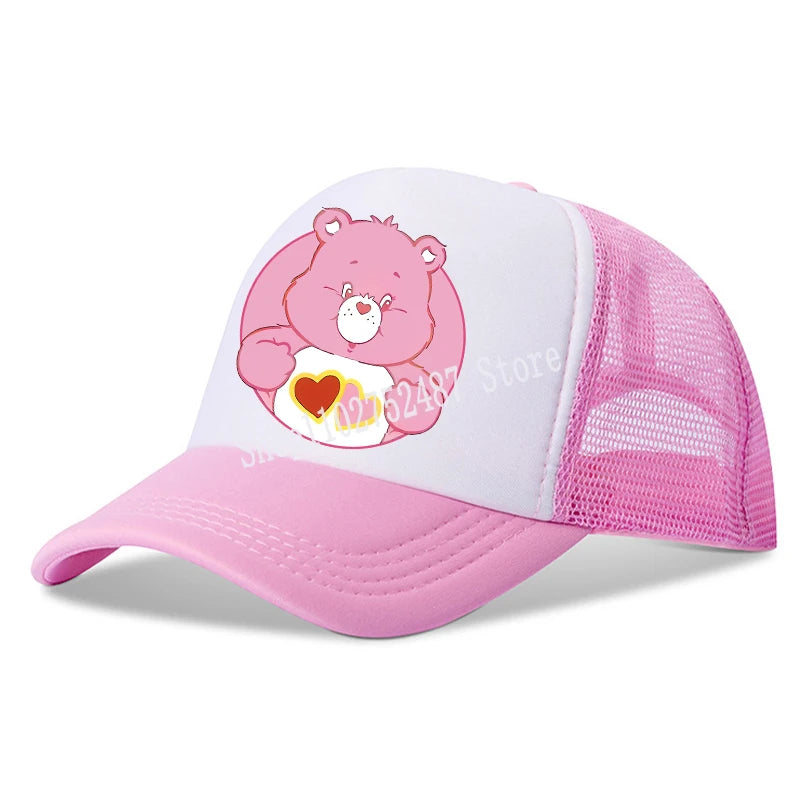 Casquette de baseball Anime Care Bears pour filles et femmes - Nouvelle casquette de sport d'extérieur, chapeau de soleil d'été en maille respirante, bonnet de soleil pour enfants et adultes - Cadeau