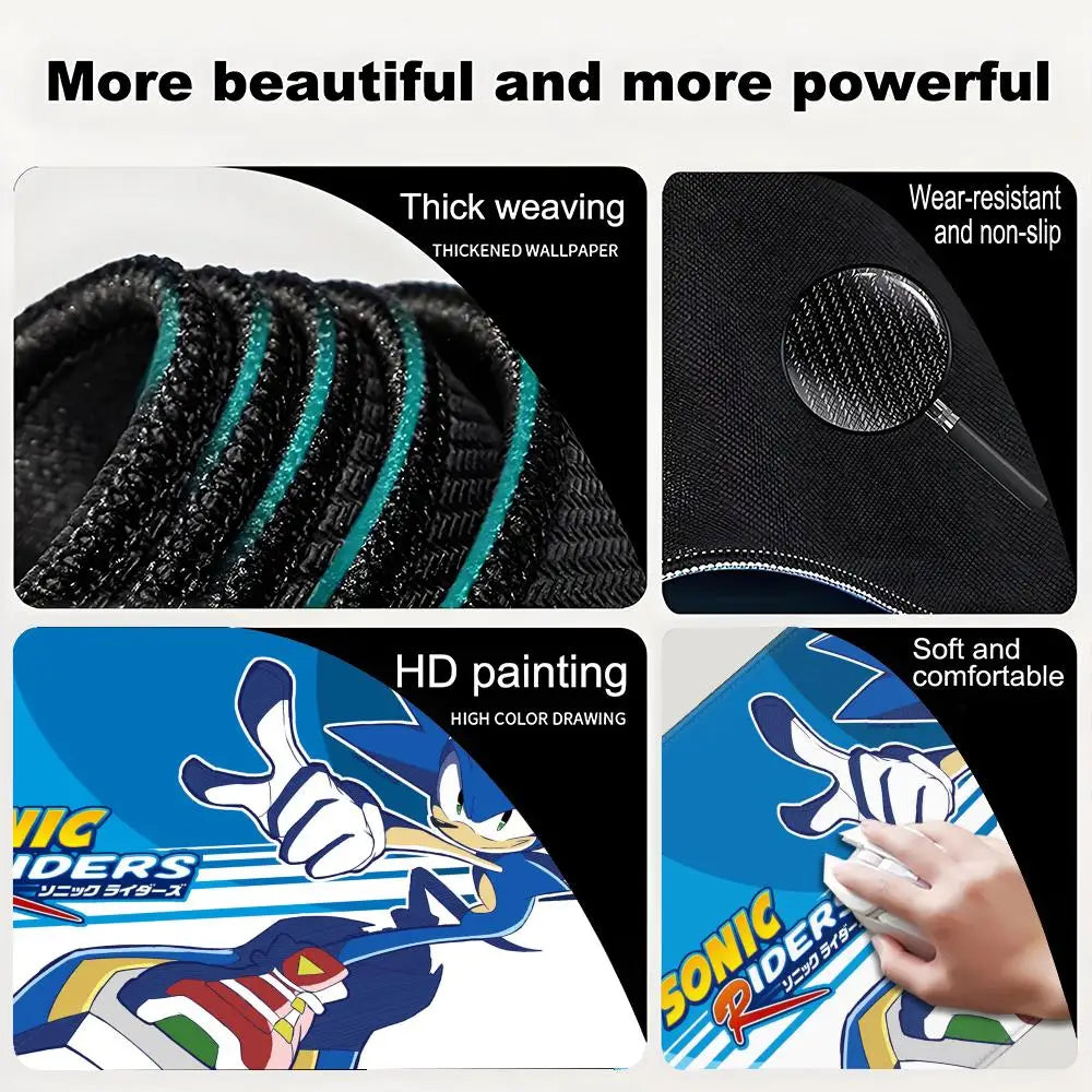 Anime Sonic The Hedgehog Mouse Mat Desk Mat With Pad Gaming Accessories Prime Gaming XXL Keyboard Pad Padding Mat