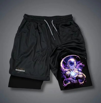 2026 Dragon Ball Printed Double-layered Shorts GOKU American Sporty Comfortable and Fashionable Men's Loose and Breathable Pants
