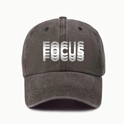 „FOCUS“ spausdinta, išplauta medvilnė, reguliuojama klasikinio stiliaus beisbolo kepurė, sportinė „duckbill“ kepurė vyrams ir moterims