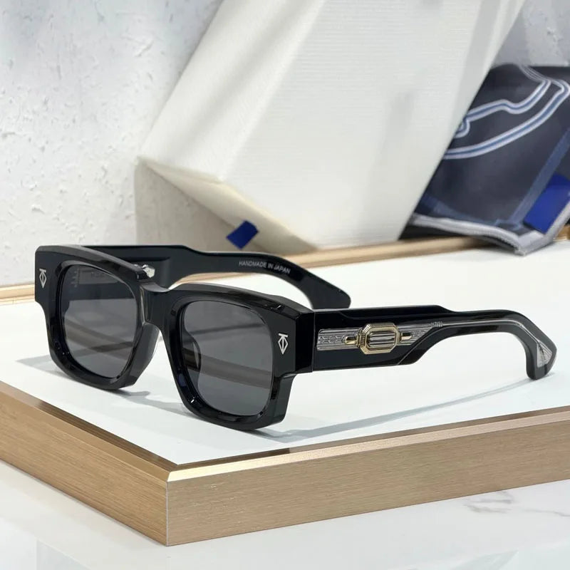DUSENBERG Handmade Sunglasses Thick Heavy Acetate UV400 High Quality for Men Women Classical Vintage Prescription with Case