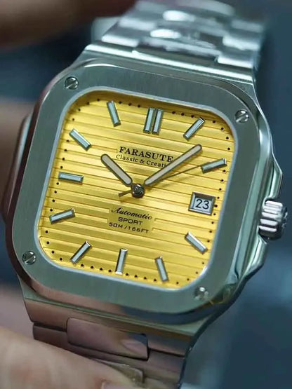 FARASUTE Automatic Mechanical Luxury Men's Watch Miyota9019 Movement Ultrathin 8.9mm Luminous 5ATM Waterproof Wristwatches Male
