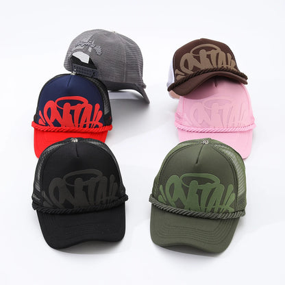 New spring and summer letter-printed women's fashion baseball cap outdoor sports breathable mesh cap men's trucker cap