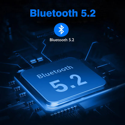 OneOdio 110H kabelloses Bluetooth 5.2 Gaming-Headset – 110H Akkulaufzeit, Over-Ear-Kopfhörer mit tiefem Bass und Mikrofon, kabelgebundenes & kabelloses 2-in-1-Headset für PC und PS4