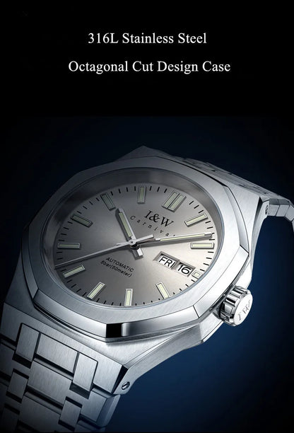 CARNIVAL Men's Mechanical Watch Brand Luxury Sapphire NH36 Movement Automatic Wrist Watches 50m Waterproof for Men